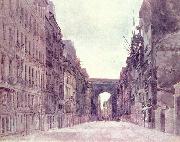 Thomas Girtin Rue Saint-Denis in Paris oil on canvas